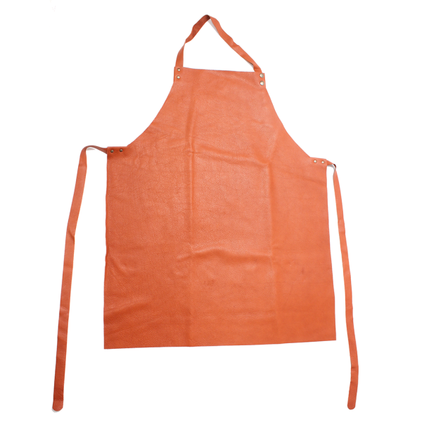 Leren schort Terracotta