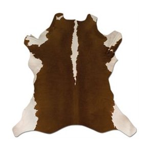 HAIR-ON CALFSKIN Brown & White - 6-7 qfs