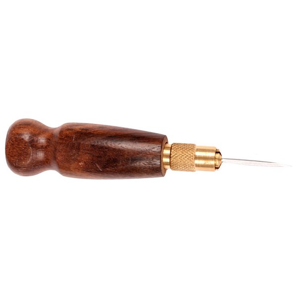 Flat Side Awl Haft in rosewood/brass lux