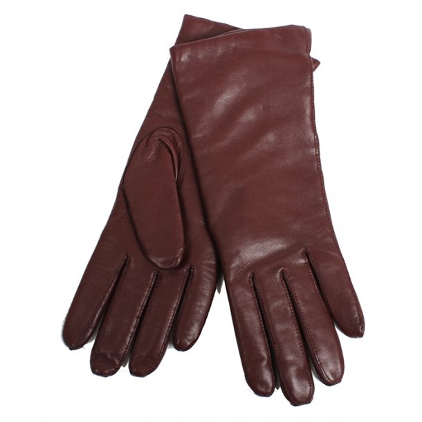 Damehandske i bldt lammeskind med uldfoer - klassisk