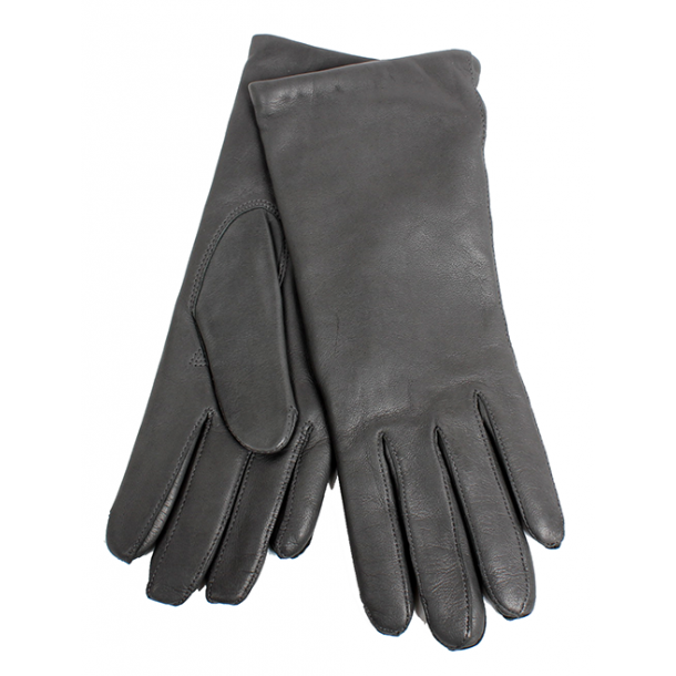 Damehandske i bldt lammeskind med uldfoer - klassisk