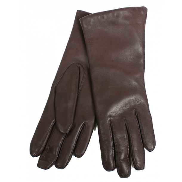 Damehandske i bldt lammeskind med uldfoer - klassisk