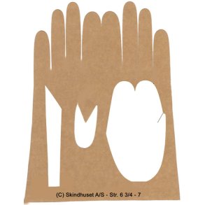 Handske skabelon str 7 1/4 - 7 1/2 - Filsalg/download