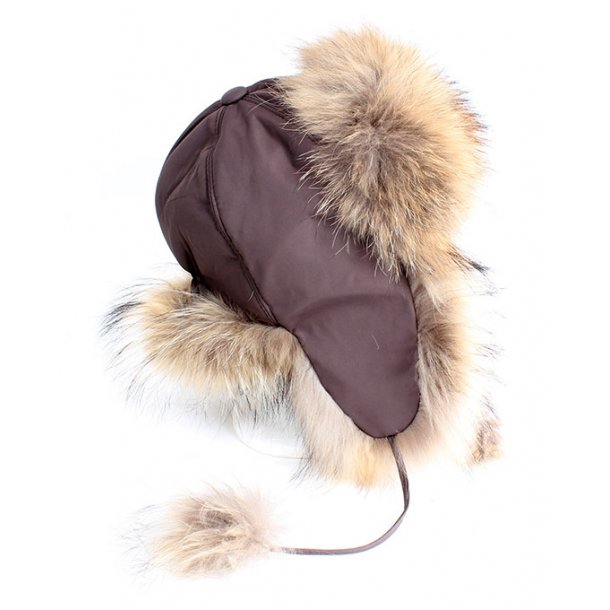 Fox Fur hat unisize No. 4 Brown