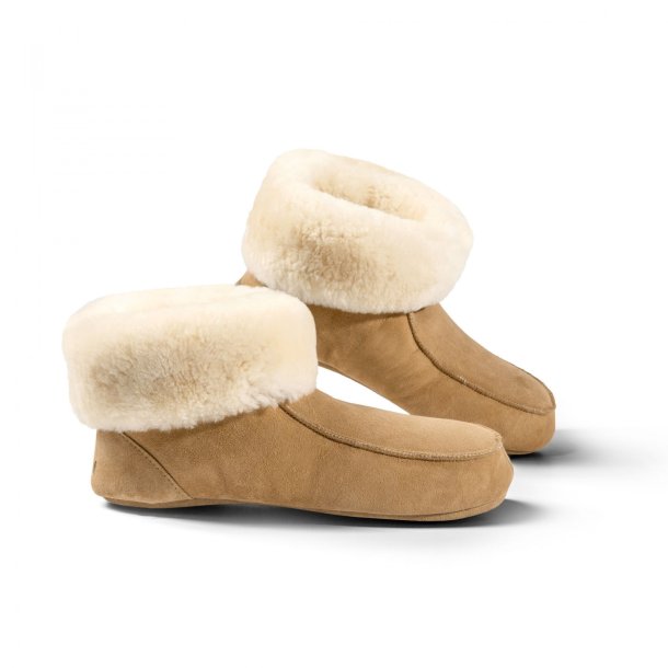 Sheepskin slippers - size 25-48 Size 45 - UK 12,50 Natural beige