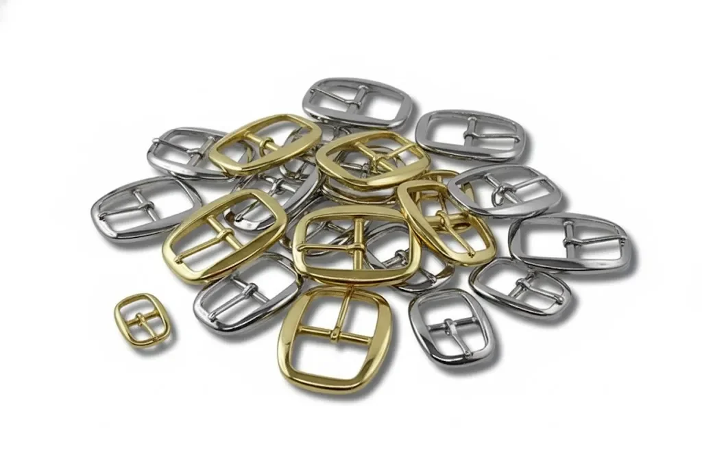 Center bar buckle - cast brass