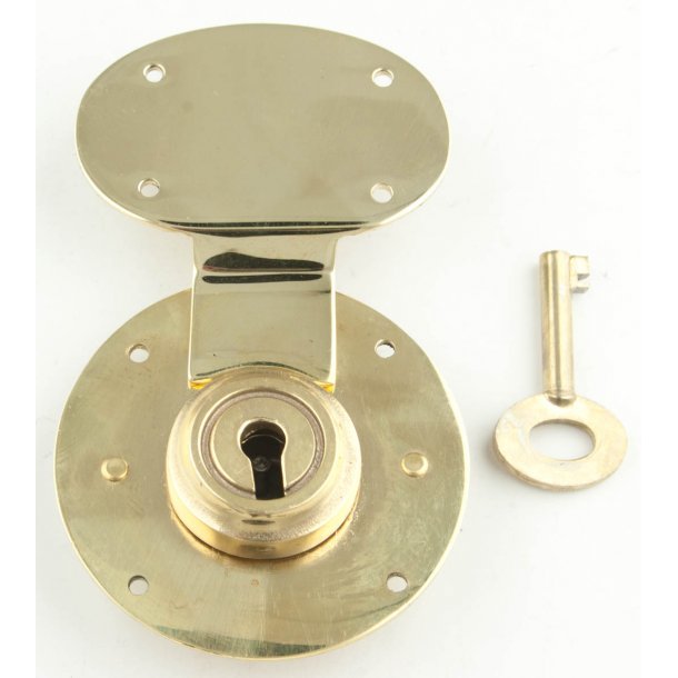 Round Briefcase Lock 50mm solid Brass