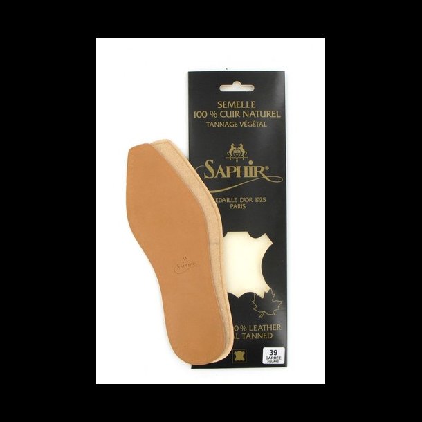Saphir Leather & Charcoal Insoles - EU 44 / US Men's 11, Lamb Leather With Latex Foam