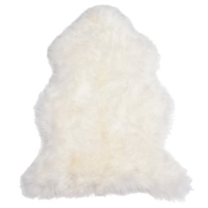 Lambskin rug white from New Zealand 75-100cm 