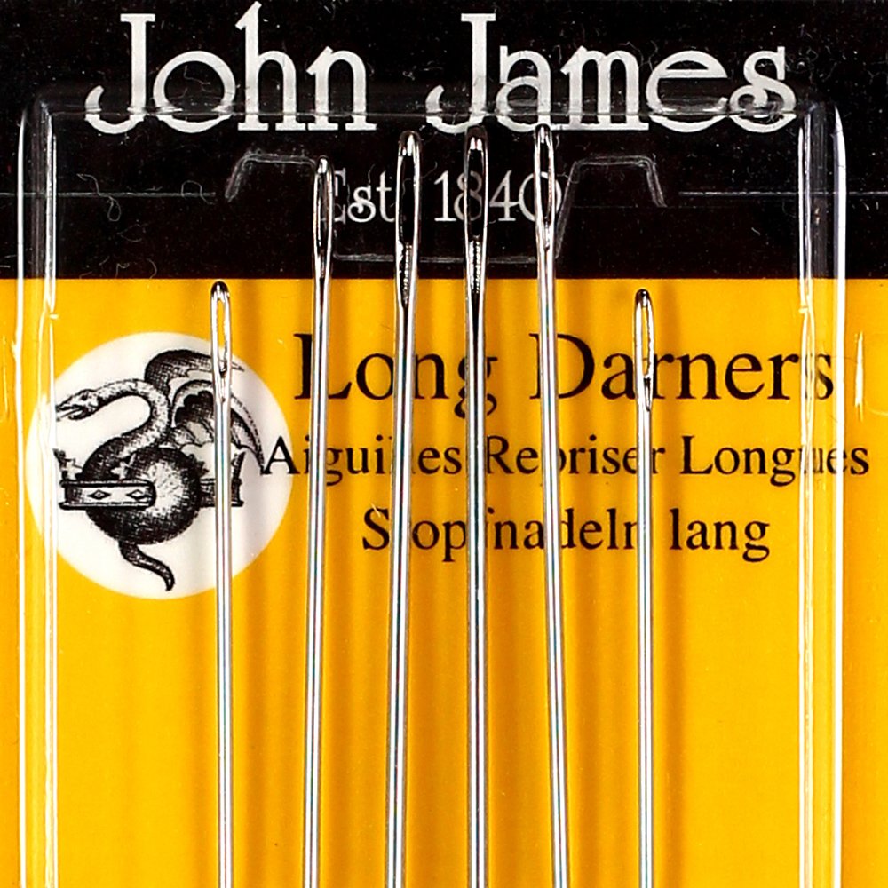 John James Long Darners Needles Assorted Sizes 3/9 6 pcs