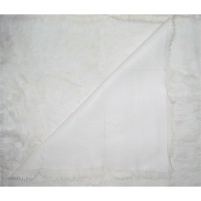 Kaninplade Ecru hvid dbl face 120x60cm