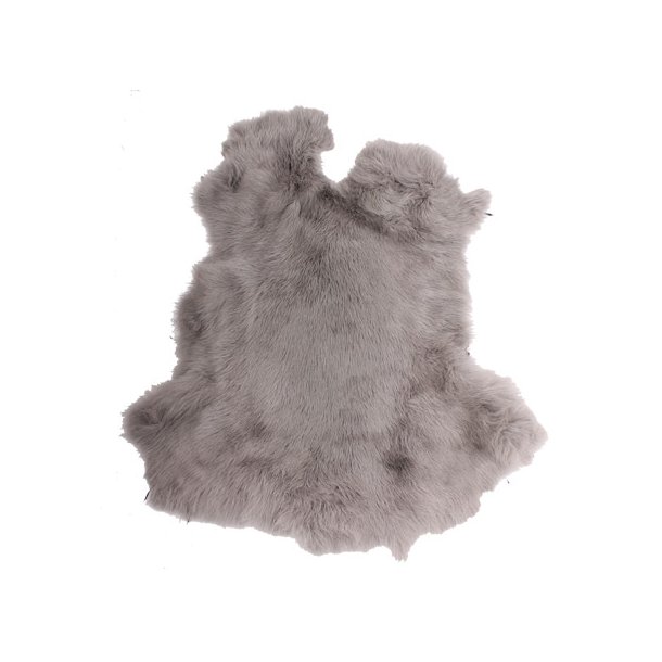 Peau de lapin gris clair
