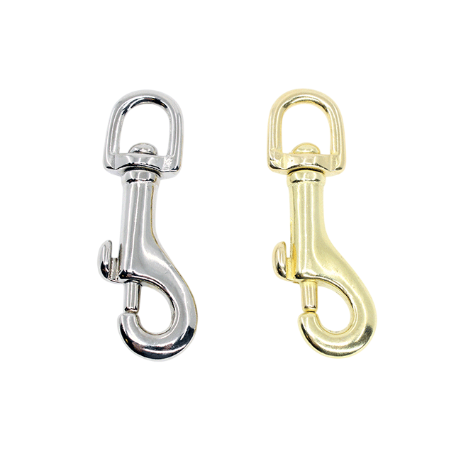 Mousqueton  gegoten messing -  11mm eye/ 62mm long