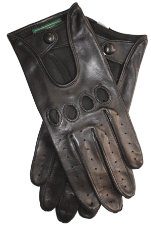 Gants de conduite pour homme en peau d'agneau lisse