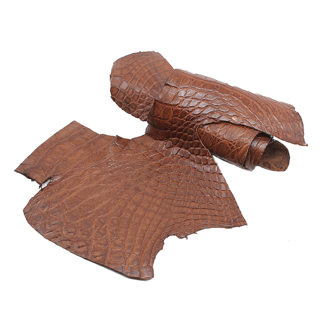 Crocodile Flanks mat from Venezuela for watch band approx. 1,4 sqf