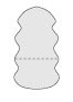 Tapis en peau de mouton 135cm de long / 60cm de large