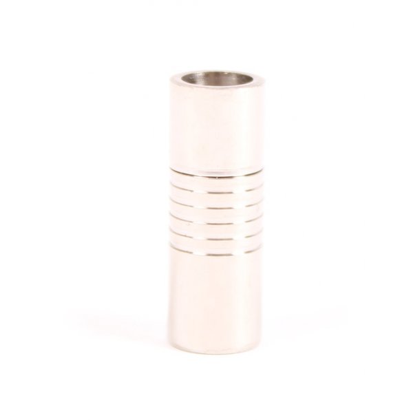 Magnetl�s cylinder med riller til sn�re - Poleret St�l
