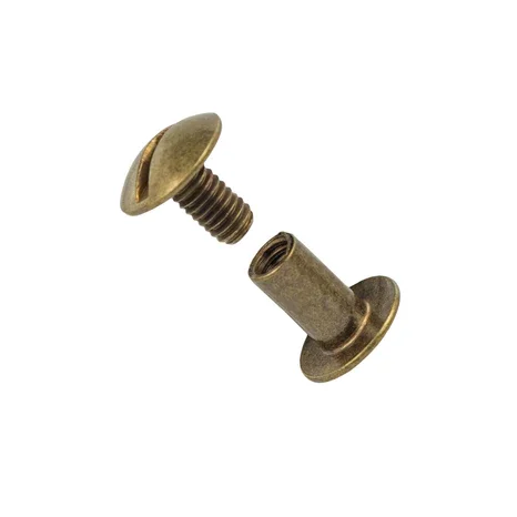Vis chicago laiton H9mm 5x3mm