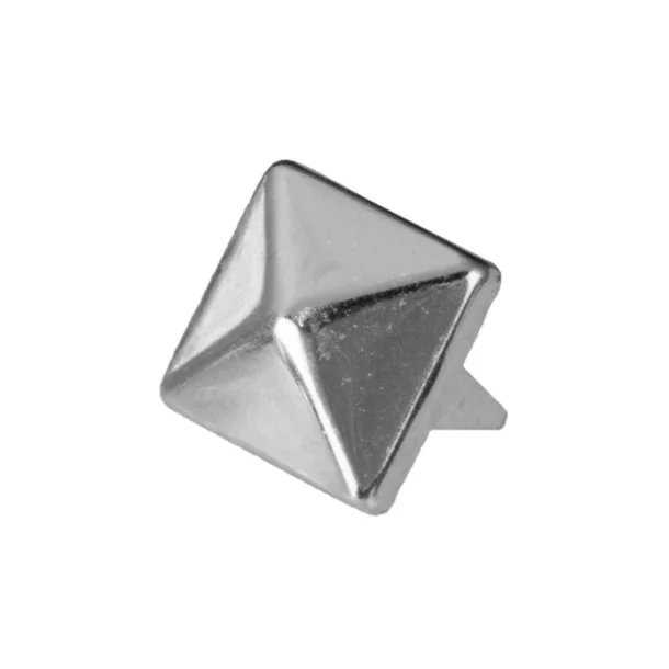 Pyramide spots - nikkel eller messing 10mm Nikkel/s&oslash;lv overflade 12 stk/pk