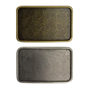 Rechteckige Schnalle, blank, 38 mm