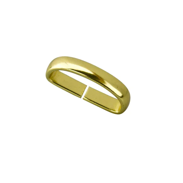 Solid Brass Strap Loop Keeper Loops