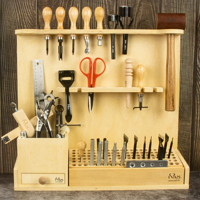 Deluxe Wooden Hand Tool Rack 35 pcs