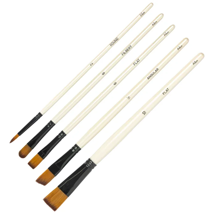 Nylon kunstenaarspenseel 5-delige set