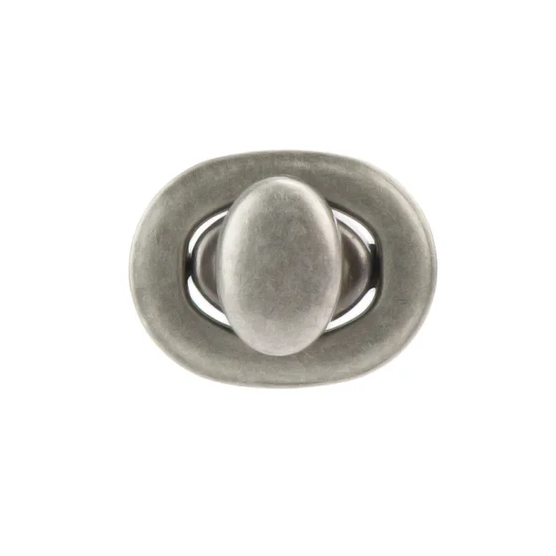 Oval Turn Lock Clasps Nickel/Silver Plated