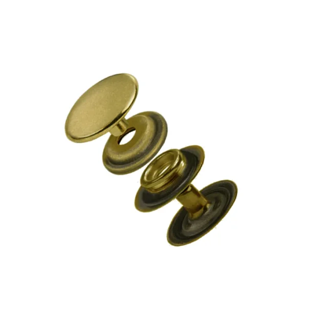 Autotrykknap  12,5mm Gammel messing 12 stk/pk