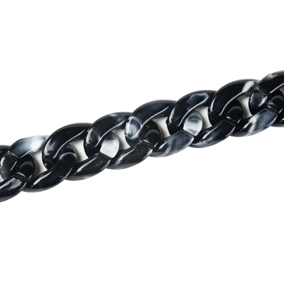 KETTING Slide n' Lock Acrylic Link Chain, 91cm  Black