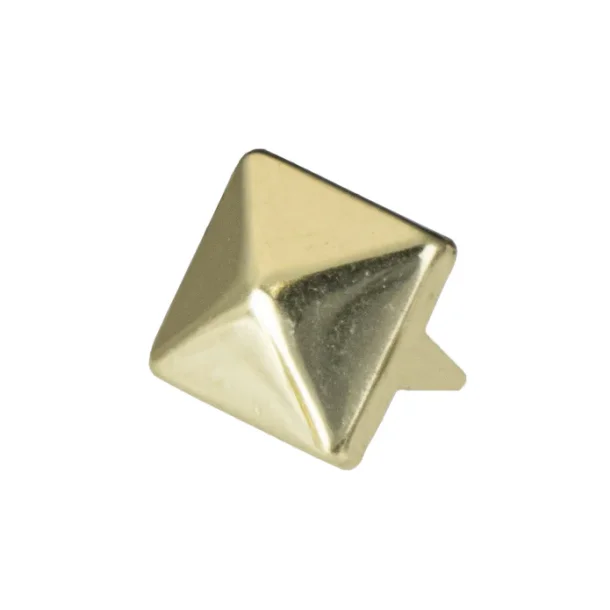 Pyramide spots - nikkel eller messing 10mm Messing overflade 100 stk/pk
