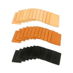 Rechteckige Lederpatches, 82 mm x 50 mm