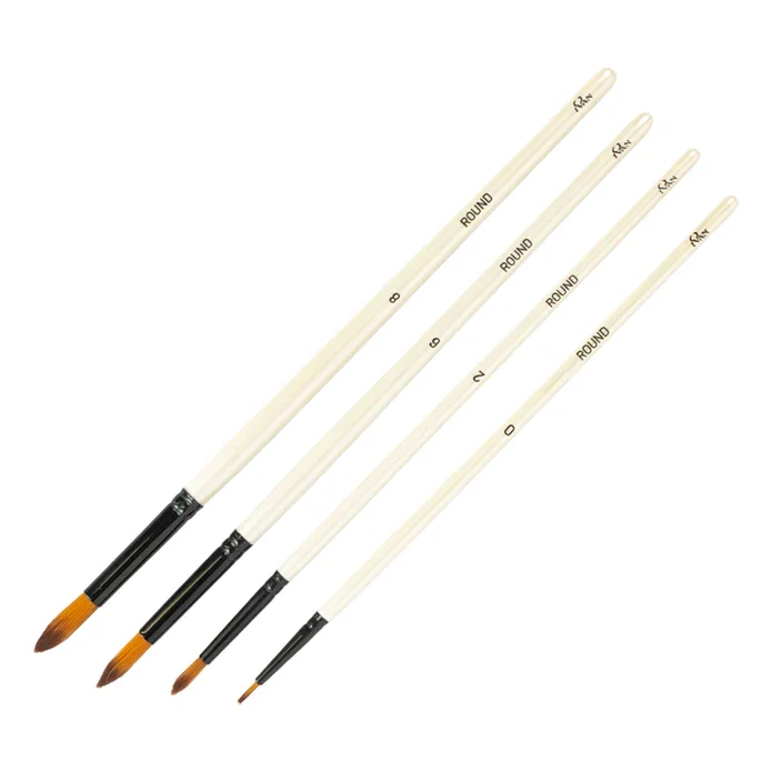 Nylon Ronde Borstel Set van 4 Stuks