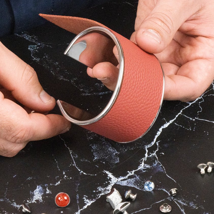 Bracelet manchette en acier inoxydable