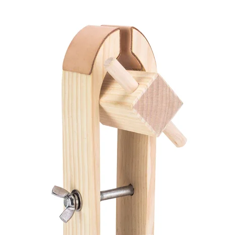 Valet de couture en bois - Pince  coudre le cuir