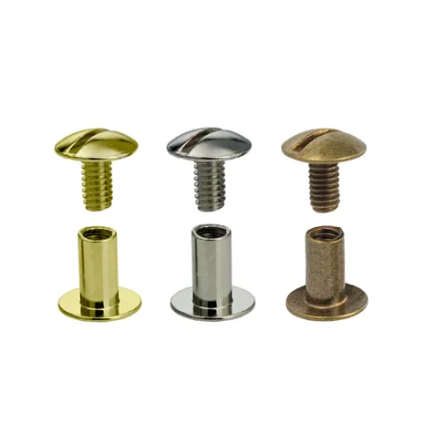 Vis chicago laiton H9mm 5x3mm