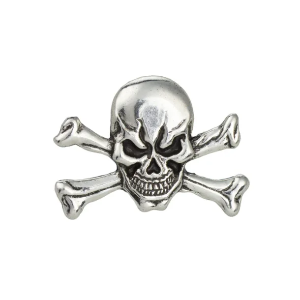 Skull Cross Bone Screw Back Concho, 30mm