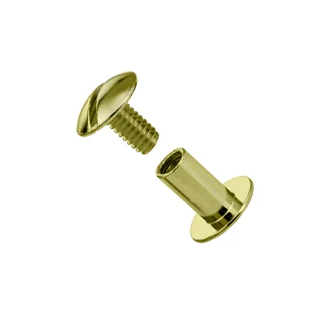 Vis chicago laiton H9mm 5x3mm