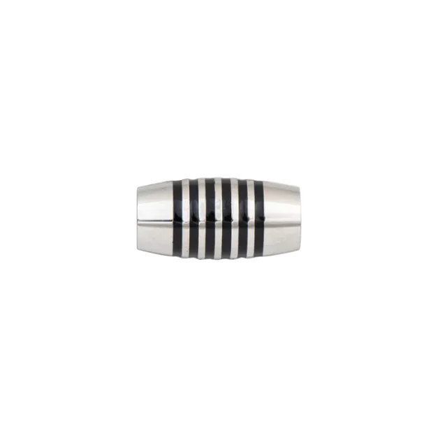 Fermoirs de bracelet magn&eacute;tiques en acier inoxydable, Oval Stripe