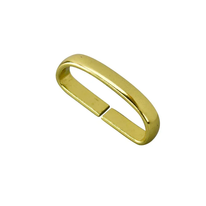 Solid Brass Strap Loop Keeper Loops