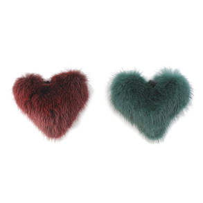 Mink fur heart 7 cm