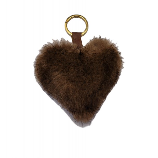 Mink fur heart 10cm wide