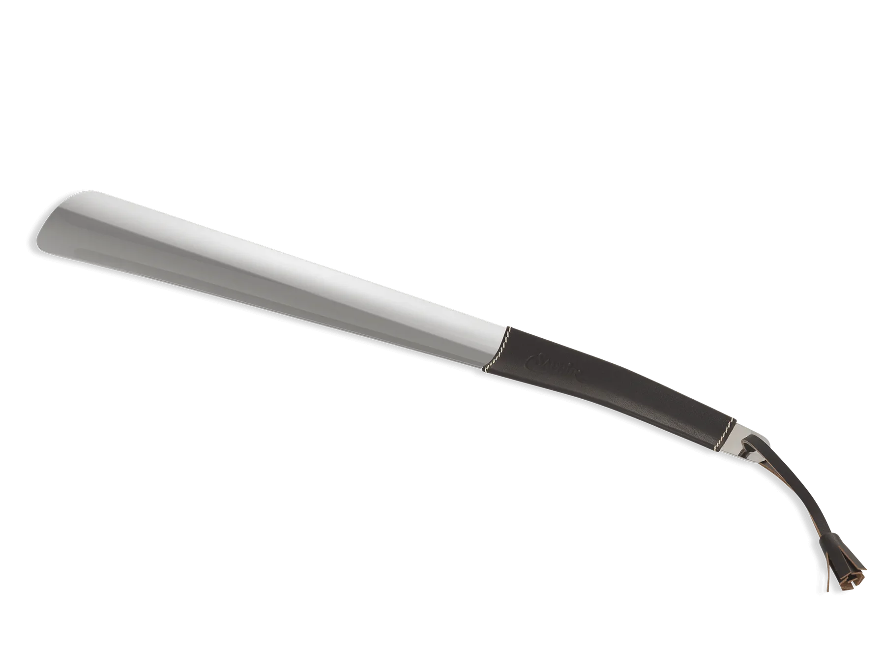Shoe horn 41cm chrome/leather - Saphir Mdaille D'or 