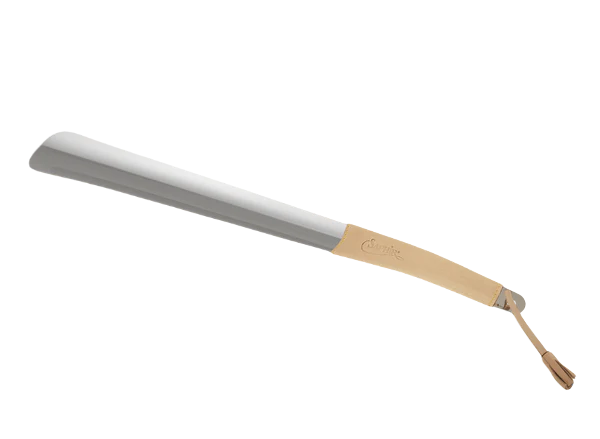 Shoe horn 41cm chrome/leather - Saphir Mdaille D'or 