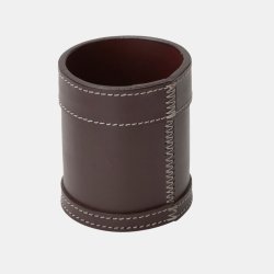 Pen Holder i lder  9 x 10 cm.