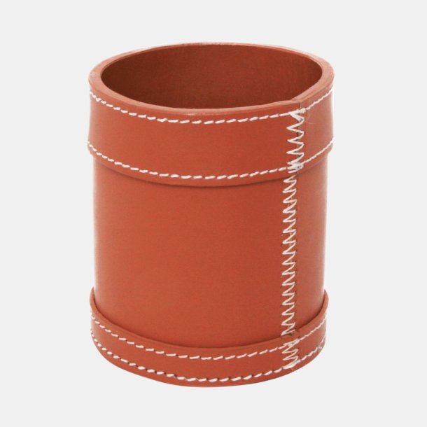 Pen Holder i lder  9 x 10 cm.