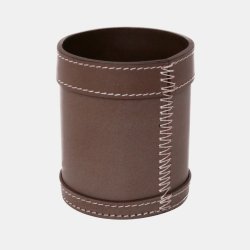 Pen Holder i lder  9 x 10 cm.