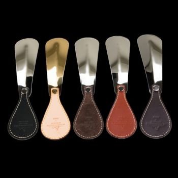 Schoenlepel metaal en leer 19,5cm - Saphir Mdaille d'or