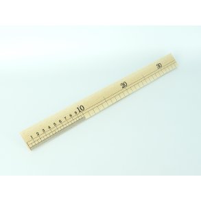 Varnished wood ruler - Lakeret trlineal - Blanchard