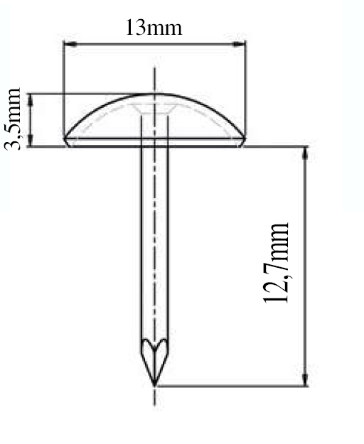 Upholster Stud/Upholstery Tacks H11mm L12,7mm